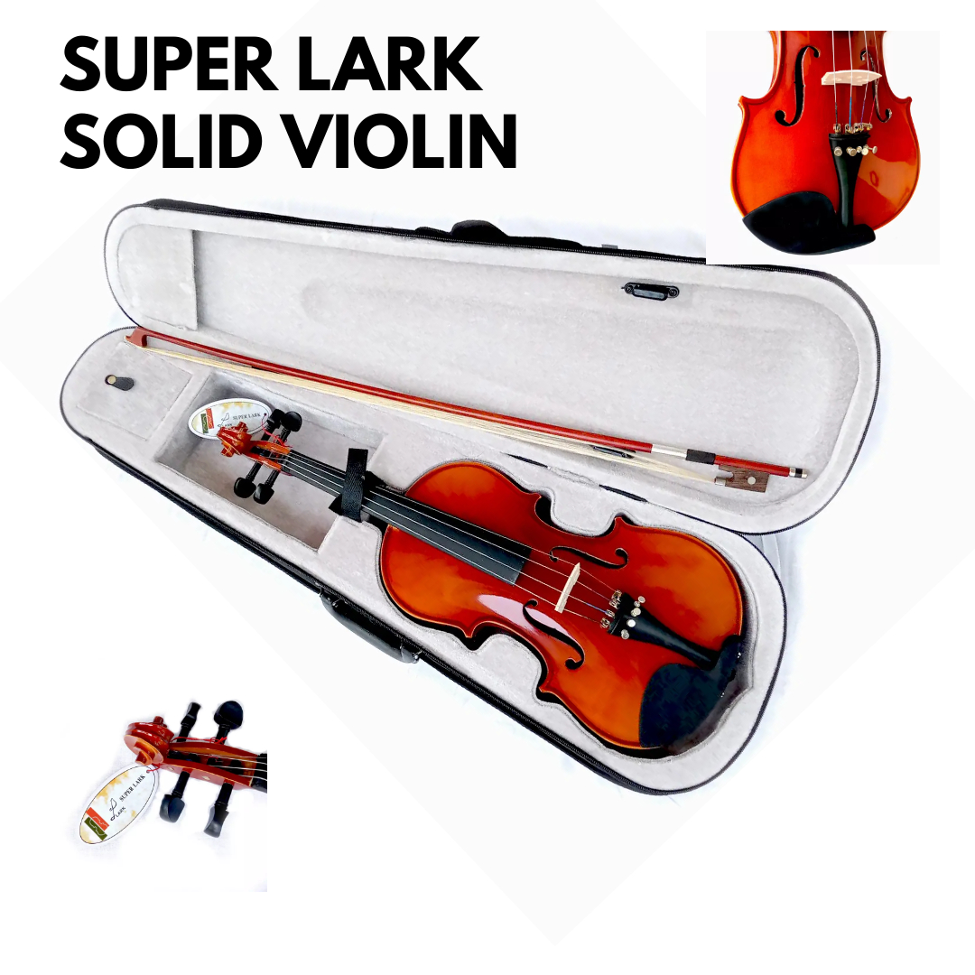 Super Lark Solid Wood High Quality Ebony Fitted Violin Set